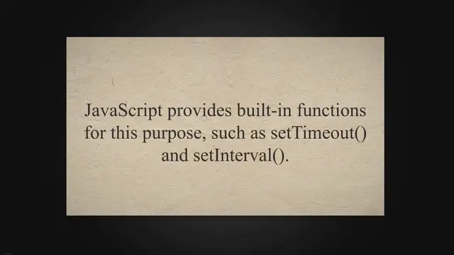Video thumbnail for How To Delay In Javascript