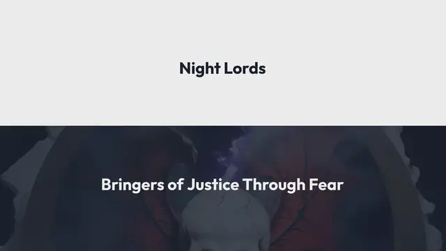 Video thumbnail for Night Lords: Unleashing the Brutal Crusade for Imperial Justice In the 40k Universe