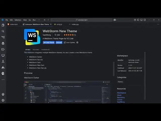 Video thumbnail for VSCode Plugin to Integrate Intellij Idea Webstorm IDE Theme for Coding Full Tutorial