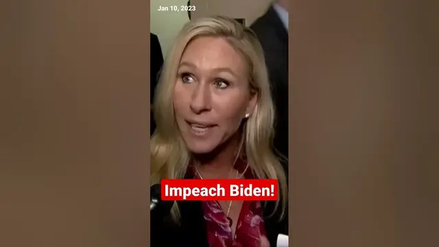 Video thumbnail for Marjorie Taylor Greene wants Biden impeached over classified documents at Penn Biden Center