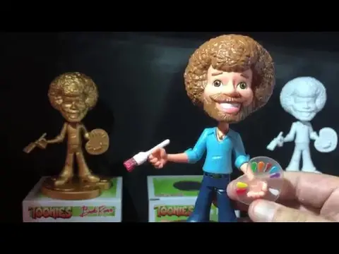 Video thumbnail for Toynk exclusive Toonies Bob Ross vinyl figures review!
