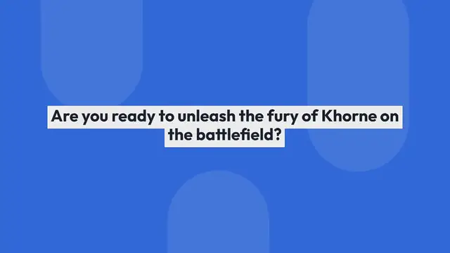 Video thumbnail for Khorne Warhammer 40k Starter Set: Unleash the Fury of the Blood God