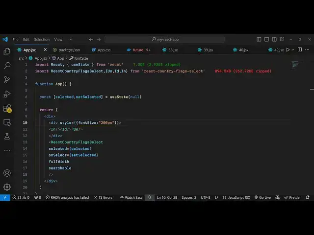 Video thumbnail for Build a React.js Country Select Dropdown With Flag Input Component in Browser Using JSX