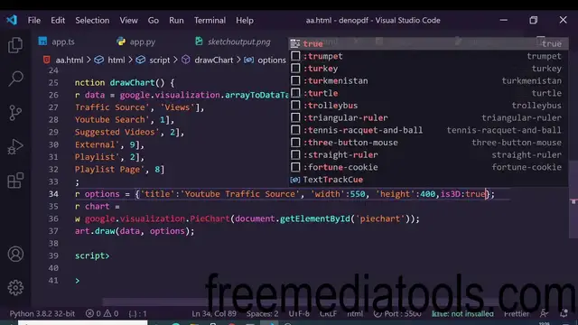 Video thumbnail for How to Add a 3D Google Pie Chart on Website Using Javascript and Google Charts API Full Project