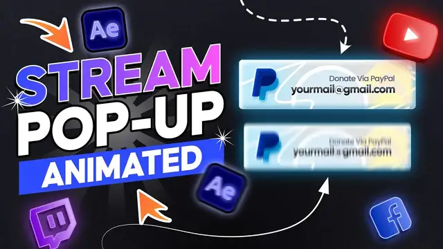 Video thumbnail for How to make Looped Animated Stream Popup overlay in After Effects (Easiest Tutorial)