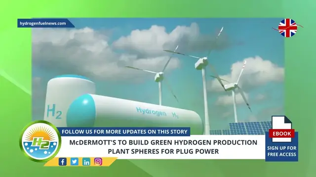 Video thumbnail for McDermott’s to build green hydrogen production plant spheres for Plug Power