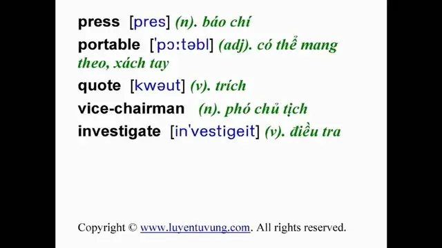 Video thumbnail for Learn English Vocabulary - Grade 11 - Unit 15 - Lesson 03