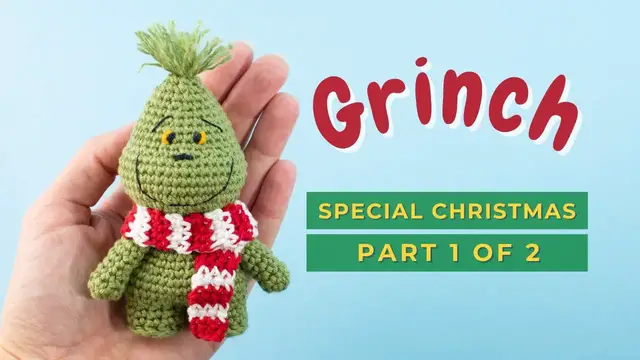 'Video thumbnail for Mini Grinch Crochet Christmas ornament PART 1'