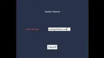 Video thumbnail for Python 3 Tkinter GUI Script to Find the IP Address of Website Domain Or Server Using Socket Library