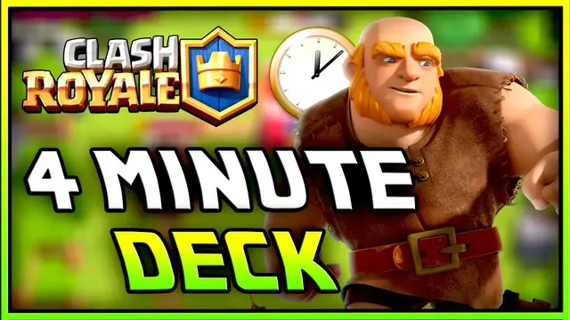 'Video thumbnail for THE BIG GUY! NO! THE GIANT GUY IS THE STAR IN THIS 4 MINUTE DECK! CLASH ROYALE'