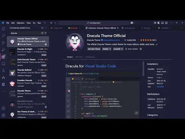 Video thumbnail for Dracula Pro Theme Tutorial in Visual Studio Code Full Demo Video For Beginners