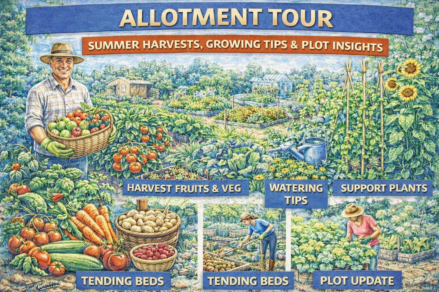 Video thumbnail for Allotment Tour | Summer Harvests, Growing Tips & Plot Insights
