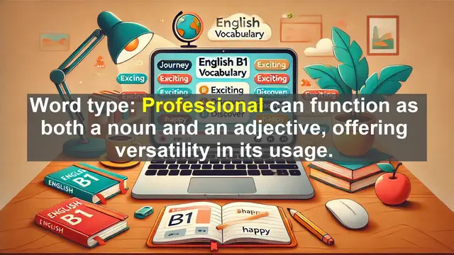 Video thumbnail for 2500 Must Know CEFR B1 Vocabulary - What Makes Someone a True Professional? Exploring the Word's Meaning