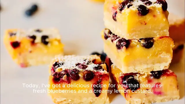 Video thumbnail for Blueberry Lemon Custard Bars