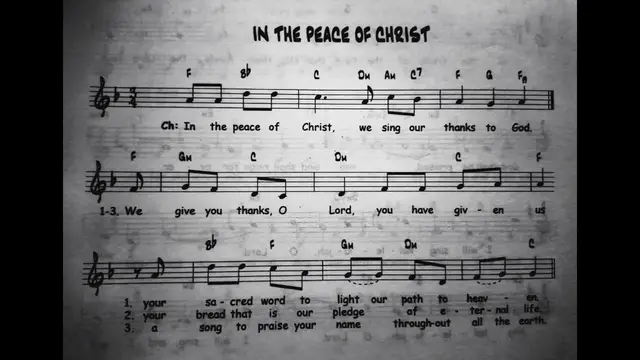 Video thumbnail for In The Peace Of Christ - Catholic Mass Song Sheet Music
