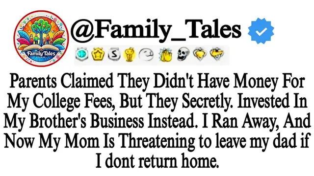 'Video thumbnail for My Parents Claimed They Didn't Have Money For My College Fees, But They Secretly  Invested In My Bro   Family Tales by Anish'