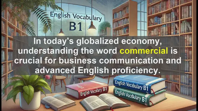 Video thumbnail for 2500 Must Know CEFR B1 Vocabulary - Understanding 'Commercial': A B1 English Vocabulary Guide