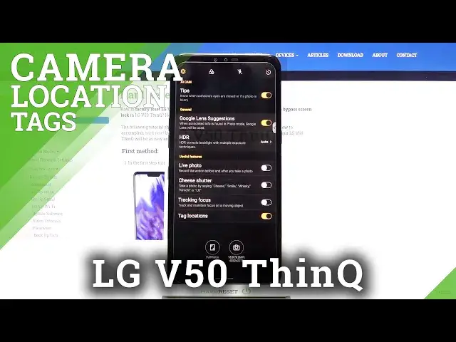 'Video thumbnail for How to Enable Camera Location Tags in LG V50 ThinQ – Turn On Geolocation'