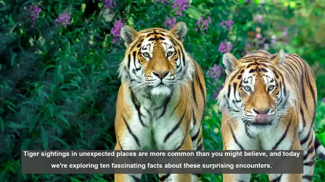 Video thumbnail for 10 Surprising Tiger Sightings: From City Streets to Snowy Peaks