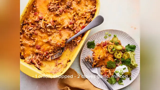 Video thumbnail for hamburger casserole recipe