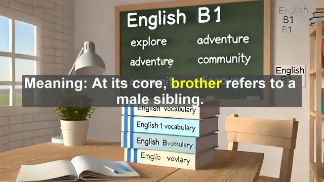 Video thumbnail for 2500 Must Know CEFR B1 Vocabulary - Understanding 'Brother': Advanced English Usage and Meanings