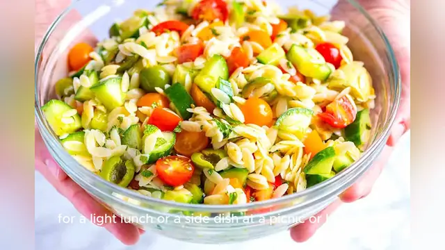 Video thumbnail for orzo salad recipe