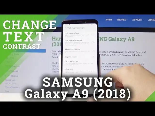 'Video thumbnail for How to Set High Contrast Text in SAMSUNG Galaxy A9 2018 – Change Text Contrast'