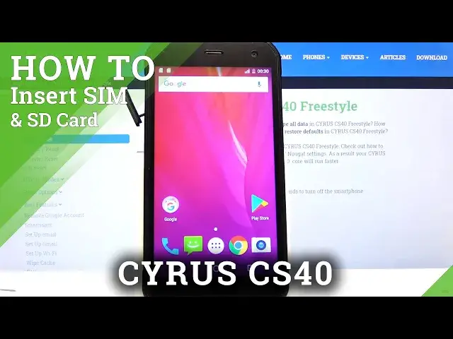 'Video thumbnail for How to Insert Nano SIM Card and Micro SD Card to CYRUS CS40 – Install SIM and SD Cards'