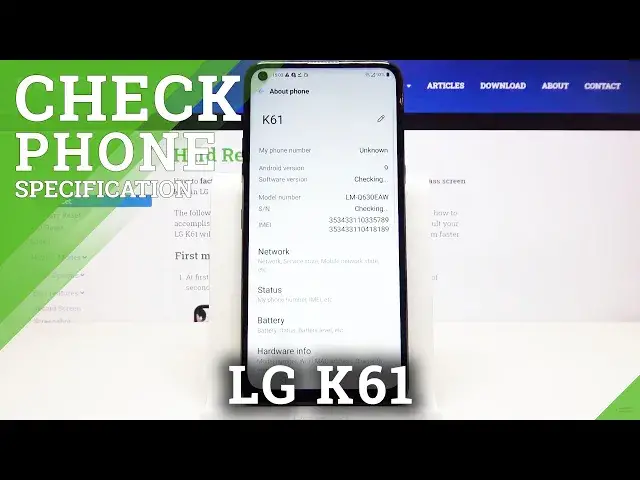 'Video thumbnail for How to Find Phone Specifications in LG K61 – Check Phone Specs'