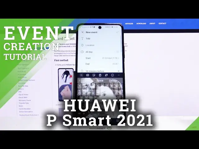 Video thumbnail for How to Add Event to Calendar in HUAWEI P Smart 2021 – Create Events