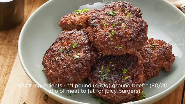 Video thumbnail for hamburger patty recipe