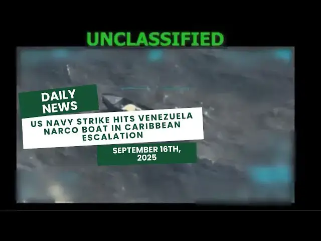 'Video thumbnail for US Navy Strike Hits Venezuela Narco Boat in Caribbean Escalation'