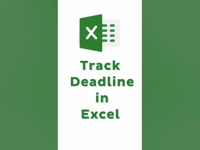 Video thumbnail for How to Easily Track Deadlines in Excel? #shorts #excel