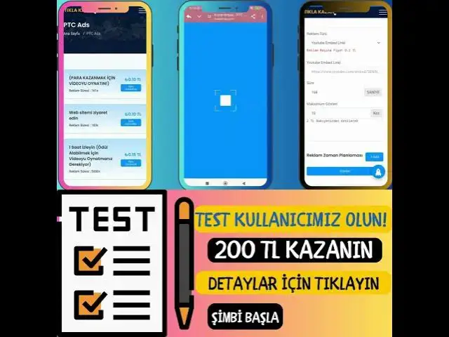 'Video thumbnail for 200 TL Kazanmak İstermisiniz? Test Kullanıcımız Olun 200 TL Kazanın!'