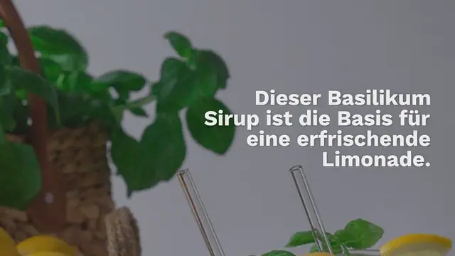 Video thumbnail for BASILIKUM SIRUP MIT ZITRONE – BASILIKUM VERWERTEN