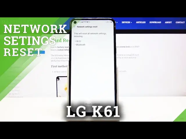 'Video thumbnail for How to Reset Network Settings in LG K61 - Restore Wi-Fi & Bluetooth Defaults'