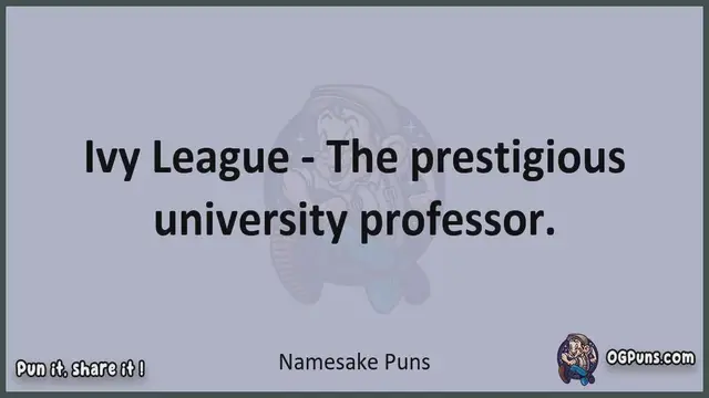 Video thumbnail for Namesake - Jokes, Puns, Wordplays, and Laughter