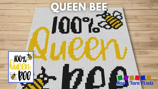 Video thumbnail for FREE GRAPH Queen Bee C2C & Tapestry Crochet Pattern | Magic Yarn Pixels