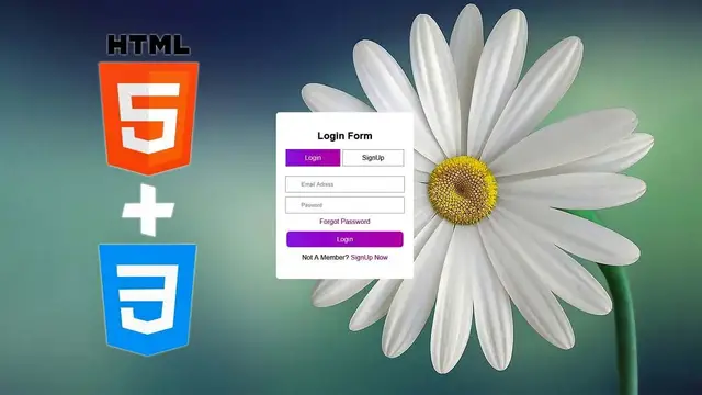 Video thumbnail for Login page in HTML with CSS code with the background image | Free Source Code