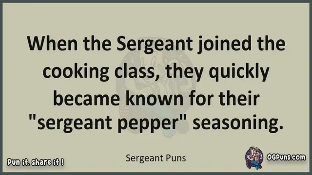Video thumbnail for Sergeant - Jokes, Puns, Wordplays, and Laughter