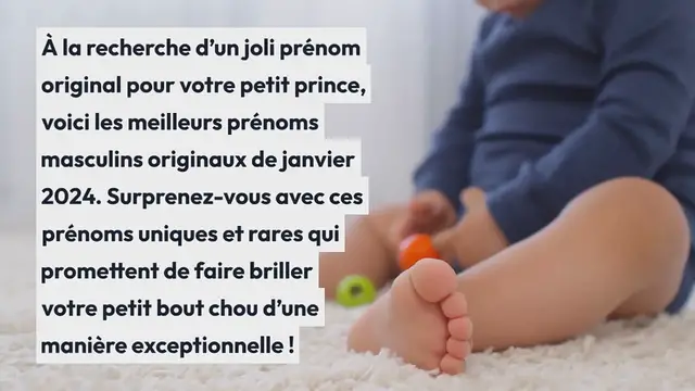 Video thumbnail for Les prénoms masculins les plus originaux en Janvier 2024