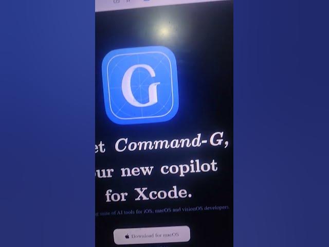 Video thumbnail for Command-G AI Copilot for Xcode REVOLUTIONIZES iOS Development! 🚀 #shorts