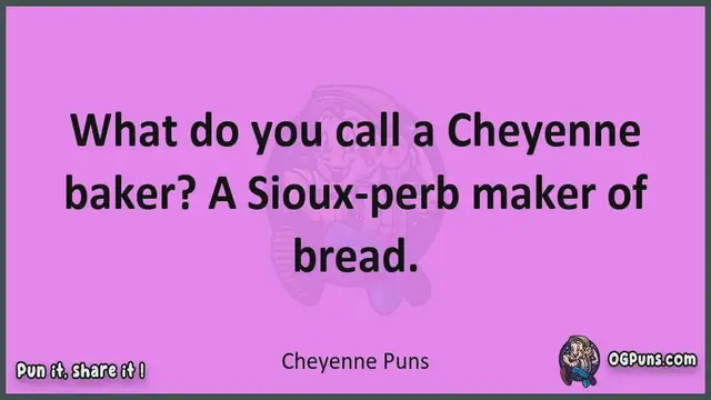 Video thumbnail for Cheyenne - Jokes, Puns, Wordplays, and Laughter