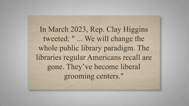 Video thumbnail for Clay Higgins’ ‘Library’ Tweet