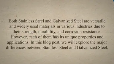 'Video thumbnail for Differences Between Stainless Steel and Galvanized Steel: Stainless Steel vs Galvanized Steel'