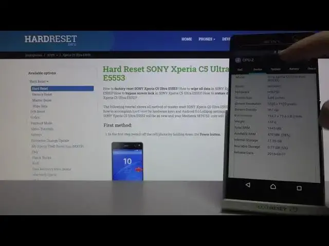 'Video thumbnail for Check SONY Xperia C5 Specifications - Use CPU-Z App'