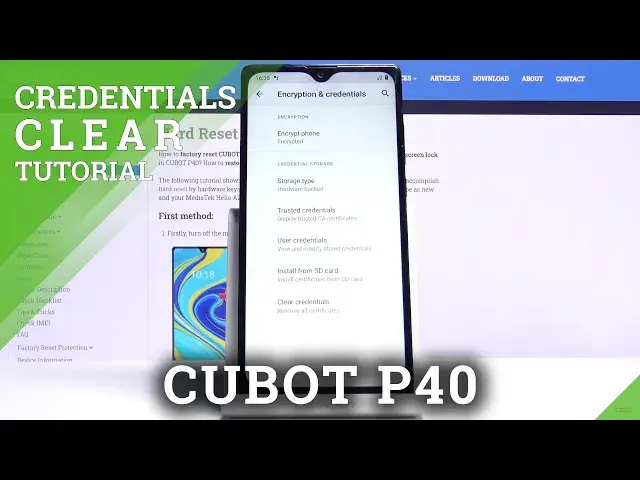 'Video thumbnail for How to Clear Credentials in CUBOT P40 - Remove All Licenses'