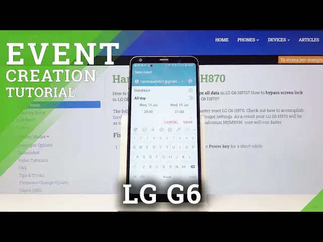 'Video thumbnail for How to Add Event to Calendar in LG G6 - Create Calendar Reminder'