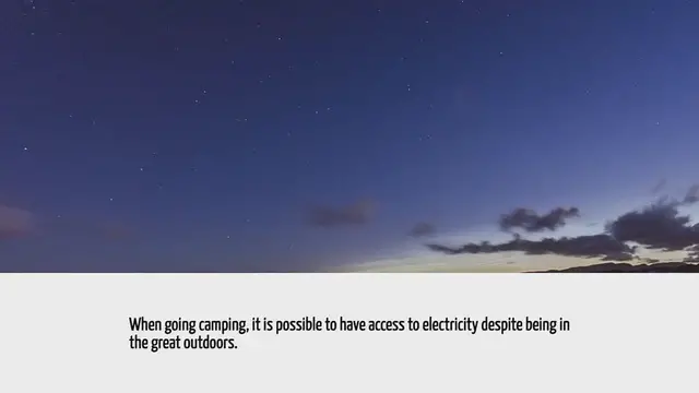 'Video thumbnail for How To Have Electricity While Camping'