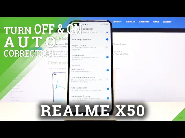 'Video thumbnail for How to Turn On Autocorrection in REALME X50 5G – Auto Correction Settings'